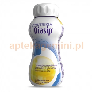 NUTRICIA Diasip, płyn odżywczy waniliowy, 200ml OKAZJA