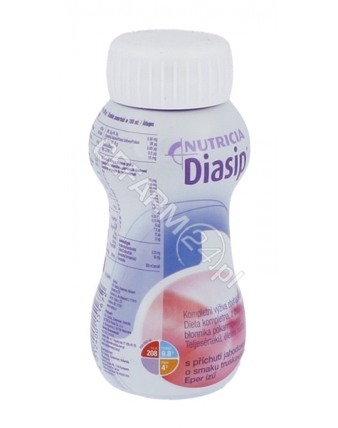 NUTRICIA Diasip truskawkowy - Nutridrink dla diabetyków 200 ml