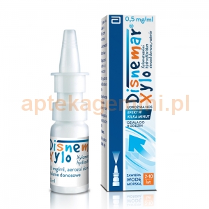 ABBOTT Disnemar Xylo, aerozol do nosa z wodą morską, 0,5mg/ml, dla dzieci od 2 do 10 lat, 10ml