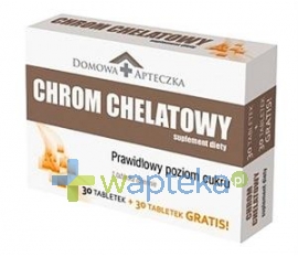 DOMOWA APTECZKA Domowa Apteczka Chrom chelatowy 30 + 30 tabletek GRATIS