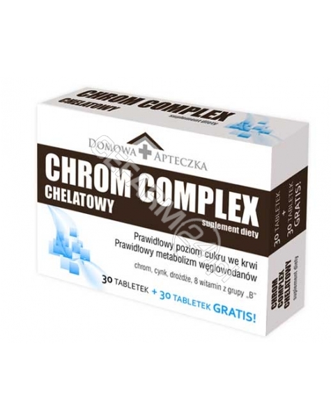 DOMOWA APTEC Domowa apteczka chrom chelatowy complex x 30 tabl + 30 tabl GRATIS !!!