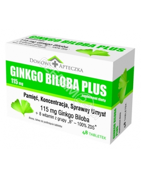 DOMOWA APTEC Domowa apteczka Ginkgo biloba plus 115 mg x 48 tabl