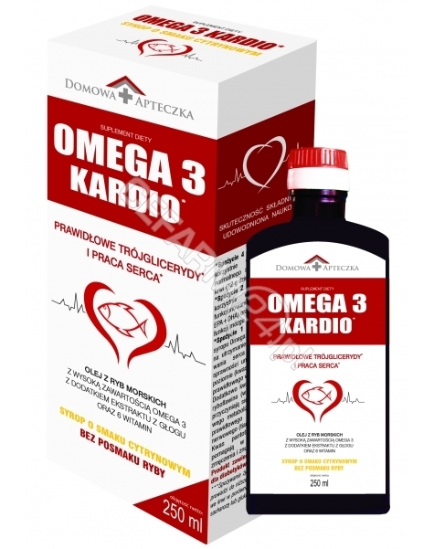 DOMOWA APTEC Domowa apteczka Omega 3 kardio syrop o smaku cytrynowym 250 ml (data ważności 31.08.2016)