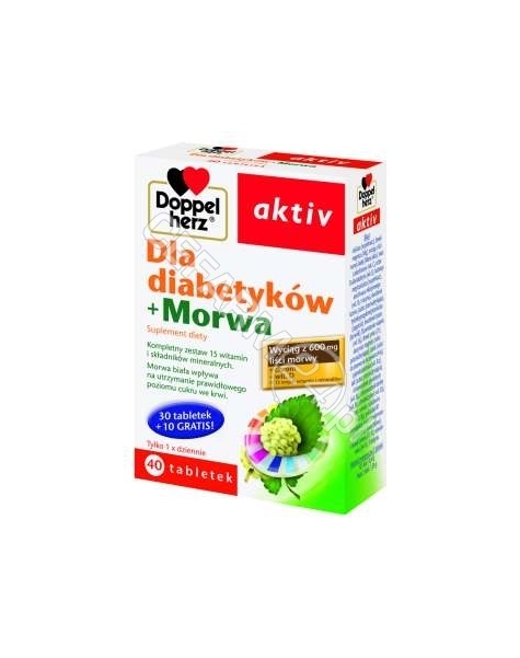 QUEISSER Doppel herz aktiv dla diabetyków+morwa x 40 tabl