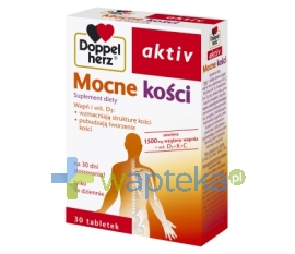 QUEISSER PHARMA GMBH & CO. DoppelHerz Aktiv Mocne kości Calcium 1500+vit D 60 tabletek