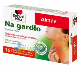 QUEISSER PHARMA GMBH & CO. Doppelherz aktiv na gardło smak porzeczkowy - 16 pastylek