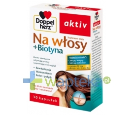 QUEISSER PHARMA GMBH & CO. Doppelherz Aktiv Na włosy + Biotyna 30 kapsułek