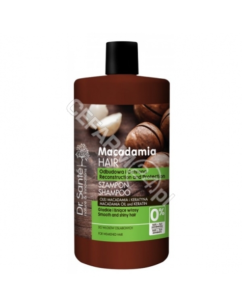 ELFA PHARM Dr. Santé szampon do włosów osłabionych z olejem macadamia i keratyną 1000 ml