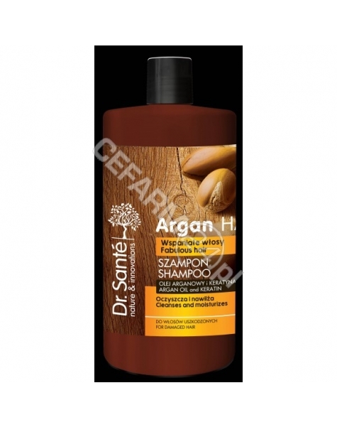 ELFA PHARM Dr. Santé szampon do włosów uszkodzonych z olejem arganowym i keratyną 1000 ml