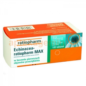 RATIOPHARM Echinacea Ratiopharm Max 100mg, 100 tabletek OKAZJA ZŁY