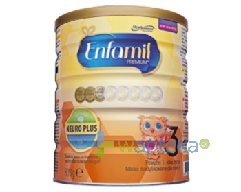 MEAD JOHNSON NUTRITION (POLAND)SP. Z O.O. ENFAMIL 3 PREMIUM Mleko powyżej 1 roku życia 800g