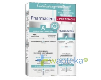 PHARMACERIS ERIS PHARMACERIS A VITA-SENSILIUM Krem Głęboko nawilżający do twarzy 50 ml + Żel do mycia twarzy i oczu w PREZENCIE