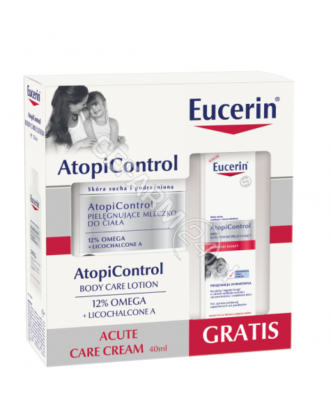 BEIERSDORF Eucerin Atopicontrol promocyjny zestaw - pielęgnujące mleczko do ciała 250 ml + krem pielęgnujący do twarzy 40 ml GRATIS !!!