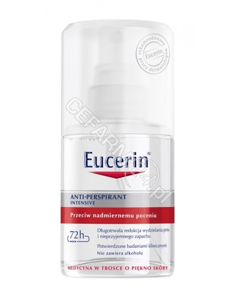 BEIERSDORF Eucerin dezodorant anti-perspirant intensive przeciw nadmiernemu poceniu 72-h 30 ml