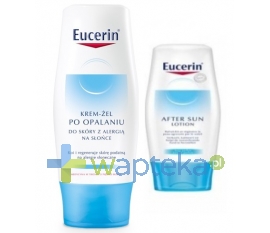 EUCERIN EUCERIN Krem-żel do skóry z alergią na słońce 150ml + Mleczko po opalaniu 75 ml