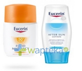 EUCERIN EUCERIN SUN Fluid matujący do twarzy SPF 50 50 ml + Eucerin Mleczko po opalaniu 75 ml