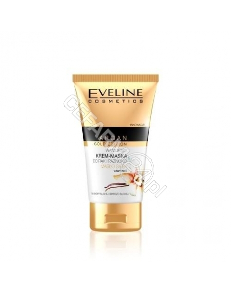 EVELINE COSM Eveline Argan Gold Edition waniliowy krem - maska do rąk i paznokci 50 ml