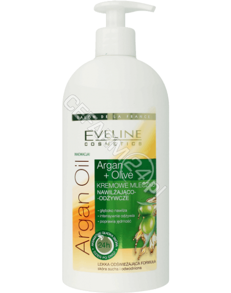 EVELINE COSM Eveline Argan Oil + Olive kremowe mleczko do ciała nawilżająco - odżywcze 350 ml