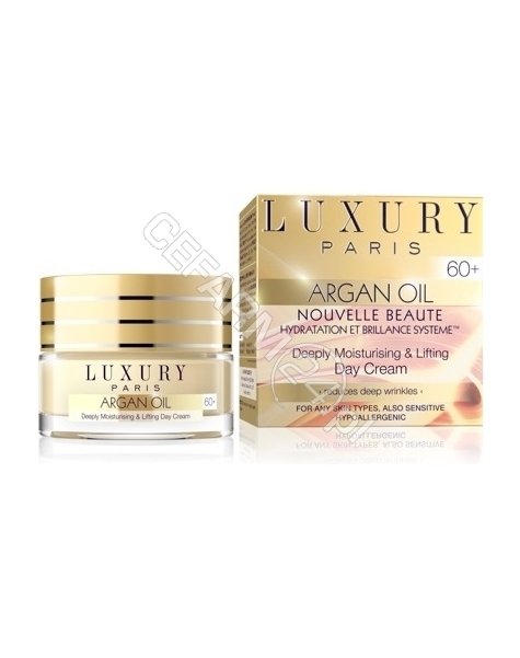 EVELINE COSM Eveline Luxury Paris Argan Oil 60+ głęboko nawilżający i liftingujący krem na dzień 50 ml