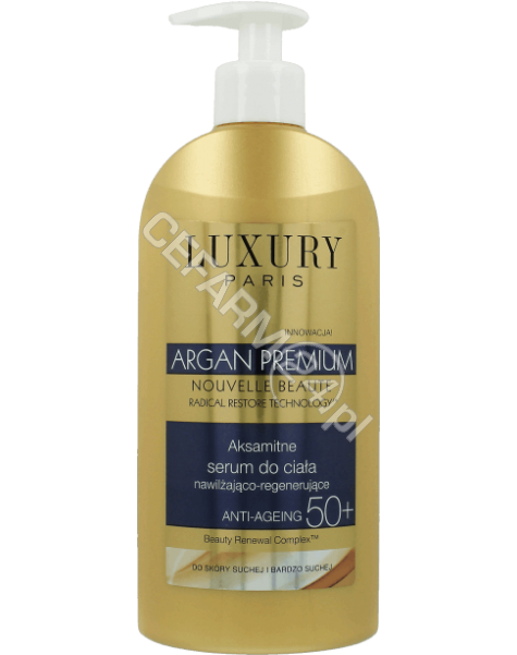 EVELINE COSM Eveline Luxury Paris Argan Oil aksamitne serum do ciała nawilżająco-regenerujące anti-ageing 50+ 350 ml