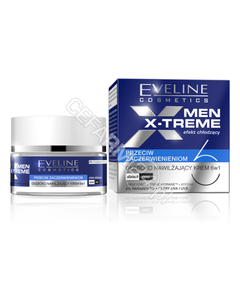 EVELINE COSM Eveline Men X-treme głęboko nawilżający krem 6w1 przeciw zaczerwienieniom 50 ml