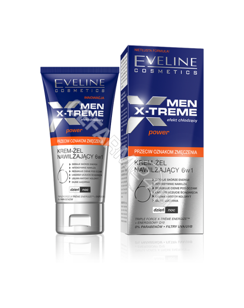 EVELINE COSM Eveline Men X-treme krem-żel nawilżający 6w1 przeciw oznakom zmęczenia 50 ml