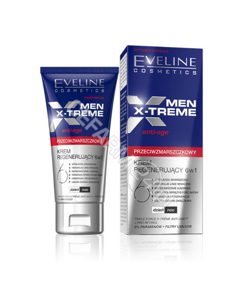 EVELINE COSM Eveline Men X-treme przeciwzmarszczkowy krem regenerujący 6w1 50 ml