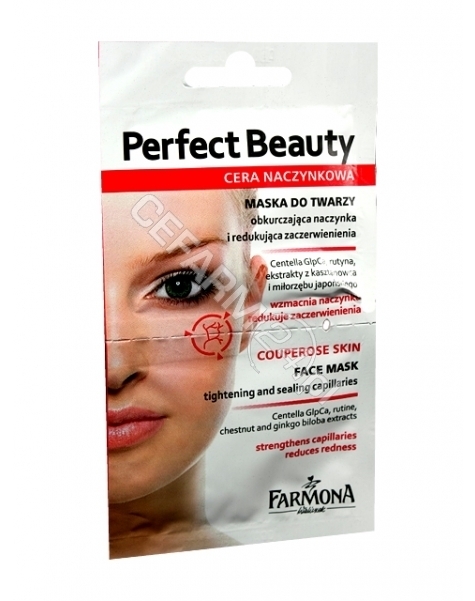 FARMONA Farmona perfect beauty cera naczynkowa maseczka do twarzy na naczynka 2 x 5 ml