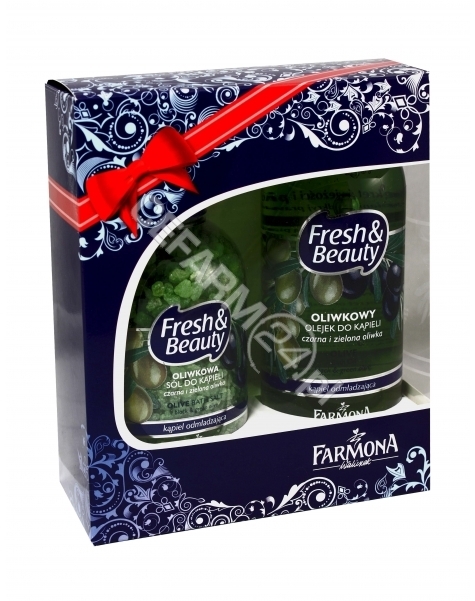 FARMONA Farmona promocyjny zestaw fresh&beauty oliwkowy - sól do kąpieli 600 g + olejek do kąpieli 500 ml