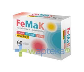 MPS LAB RENATA MIELAK FeMaK 60 kapsułek Żelazo + Magnez +Potas + Witamina B6