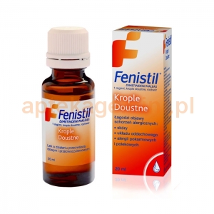 NOVARTIS Fenistil, krople 1mg/1ml, 20ml