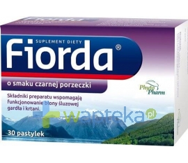 PHYTOPHARM KLĘKA S.A. Fiorda o smaku porzeczkowym 30 pastylek do ssania