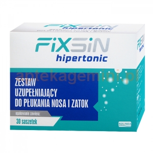 Solinea Fixsin Hipertonic, zestaw uzupełniający do płukania nosa i zatok, 30 saszetek