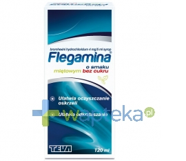 TEVA PHARMACEUTICALS POLSKA SP. Z O. O. Flegamina miętowa bez cukru 120 ml