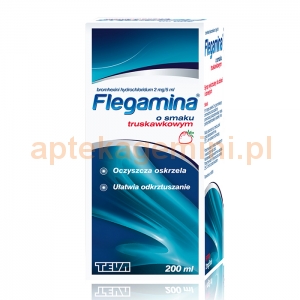 TEVA Flegamina, syrop 2mg/5ml, smak truskawkowy, 200ml