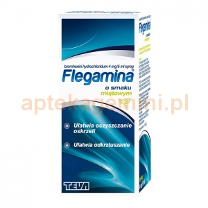 TEVA Flegamina, syrop 4mg/5ml, smak miętowy, 120ml