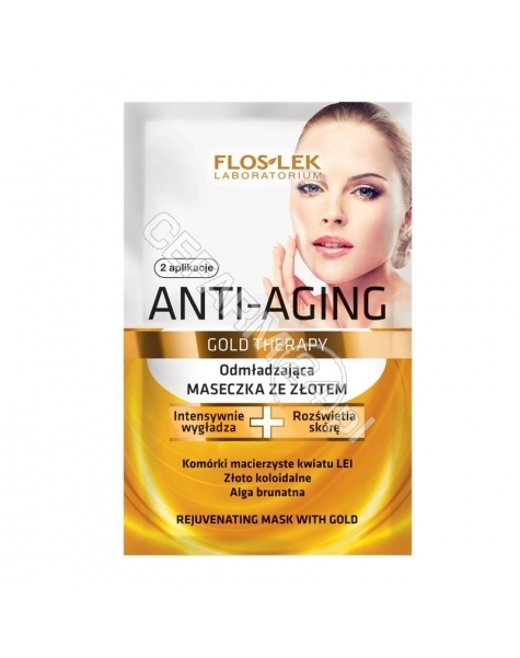 FLOS-LEK Flos-Lek Anti-Aging Gold Therapy odmładzająca maseczka ze złotem 2 x 5 ml