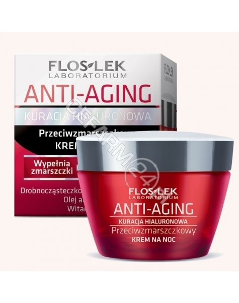 FLOS Flos-lek anti-aging kuracja hialuronowa przeciwzmarszczkowy krem na noc 50 ml