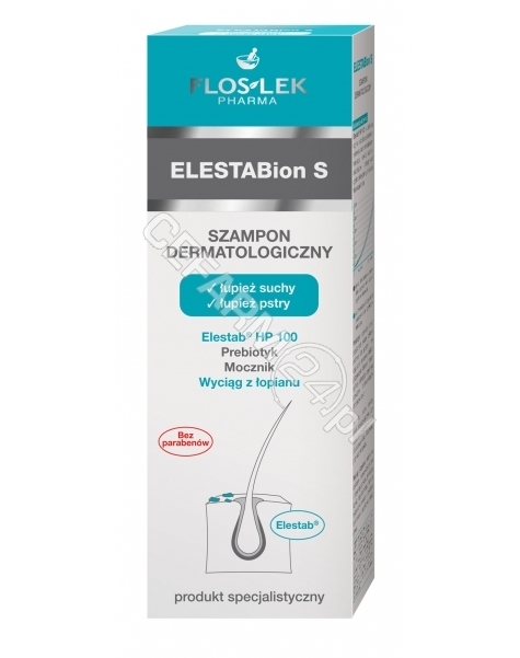 FLOS-LEK Flos-Lek Elestabion S - szampon dermatologiczny łupież suchy, łupież pstry 150 ml