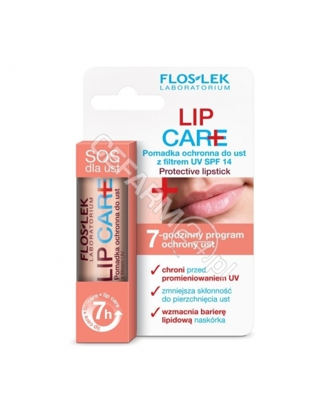 FLOS-LEK Flos-lek lip care - pomadka ochronna do ust z filtrem UV SPF 14