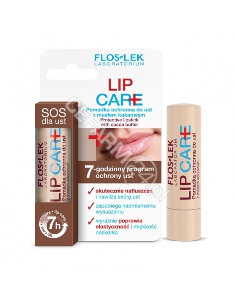 FLOS-LEK Flos-lek lip care - pomadka ochronna do ust z masłem kakaowym