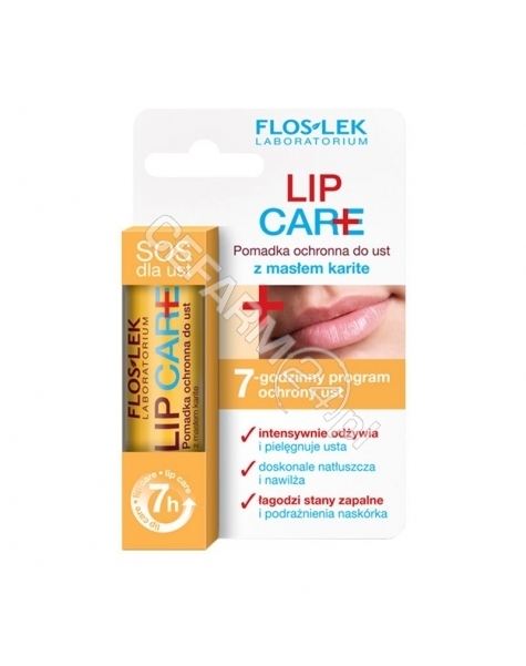 FLOS-LEK Flos-lek lip care - pomadka ochronna do ust z masłem karite