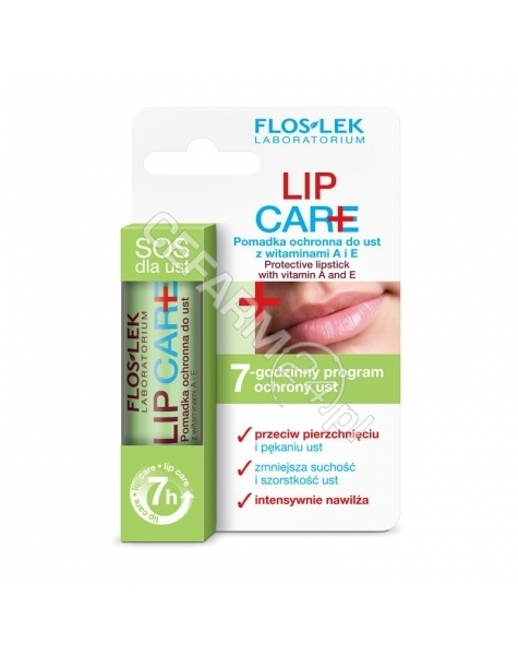 FLOS-LEK Flos-lek lip care - pomadka ochronna do ust z witaminami A i E