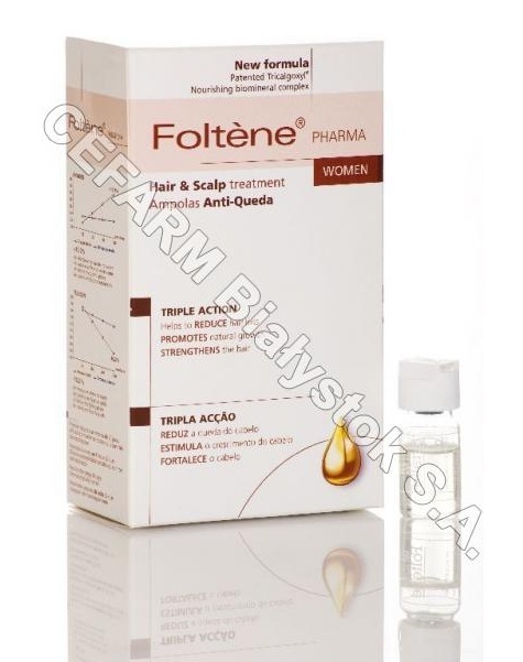 FOLTENE PHAR Foltene pharma kuracja przeciw wypadaniu włosów dla kobiet x 12 amp + szampon przeciw wypadaniu włosów dla kobiet 200 ml GRATIS !!!