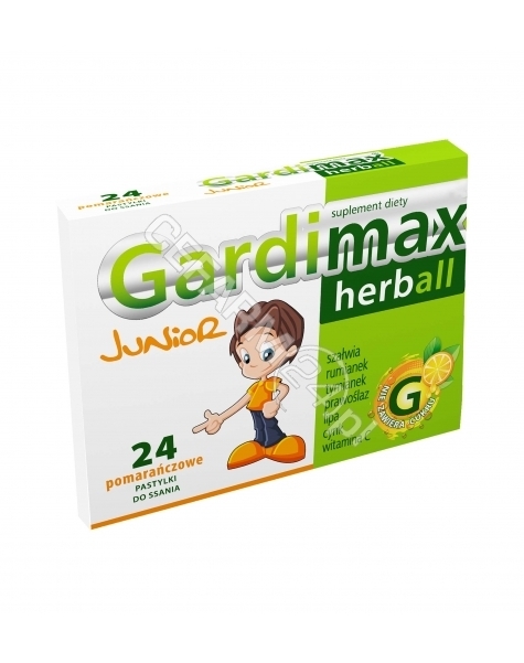 TACTICA PHARMACEUTICALS SP. Z O.O. Gardimax herball junior x 24 pastylki do ssania