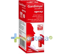 TACTICA PHARMACEUTICALS SP. Z O.O. Gardimax Medica Spray na gardło 30 ml