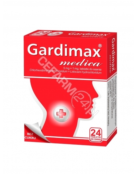 TACTICA PHARMACEUTICALS SP. Z O.O. Gardimax medica x 24 tabl do ssania bez cukru