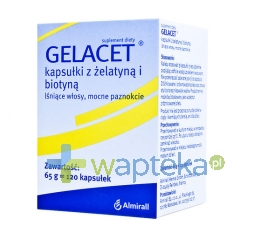 ALMIRALL HERMAL GMBH Gelacet z żelatyną i biotyną 120 kapsułek