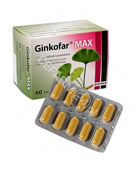 BIOFARM Ginkofar max 114 mg x 60 tabl powlekanych