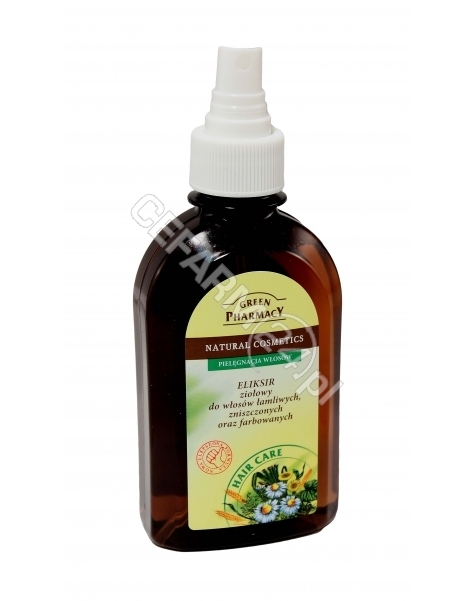 ELFA PHARM Green Pharmacy eliksir w sprayu ziołowy do włosów łamliwych, zniszczonych i farbowanych 250 ml